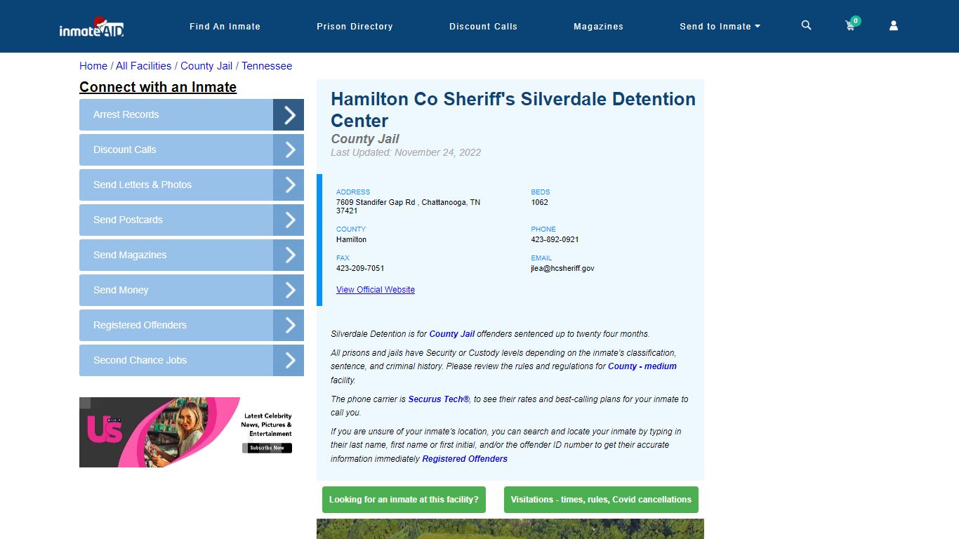 Hamilton Co Sheriff's Silverdale Detention Center - Inmate Search ...